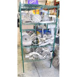 4 TIER GREEN METAL SHELF 35 X 73 X 24