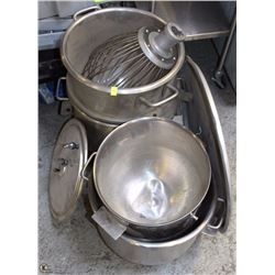 LOT OF ASSORTED COMMERCIAL MIXER ACCESSORIES