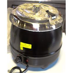 ME#9) SOUP KETTLE 10 LITRE CAPACITY, HINGED SS LID
