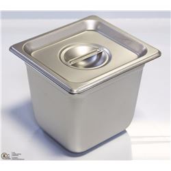 ME#12) S/S FOOD PAN ONE FOURTH  SIZE 6" DEEP WITH