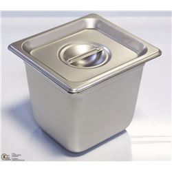 ME#12) S/S FOOD PAN ONE FOURTH  SIZE 6" DEEP WITH