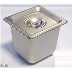 ME#12) S/S FOOD PAN ONE FOURTH  SIZE 6" DEEP WITH