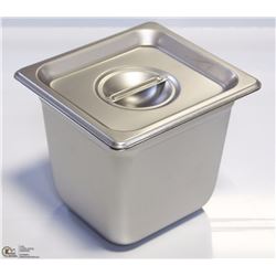 ME#12) S/S FOOD PAN ONE FOURTH  SIZE 6" DEEP WITH
