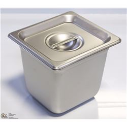 ME#12) S/S FOOD PAN ONE FOURTH  SIZE 6" DEEP WITH