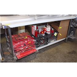 ME#17), 30"X72" S/S WORK TOP TABLE WITH GALVANIZED