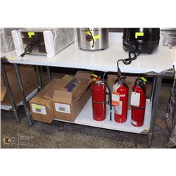 ME#18), 30"X60" S/S WORK TOP TABLE WITH 4" BACK