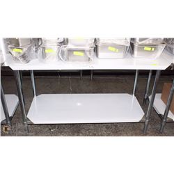 ME#16), 30"X60" S/S WORK TOP TABLE WITH GALVANIZED