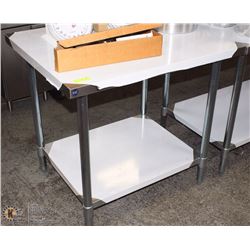 ME#15) 30"X36" S/S WORK TOP TABLE WITH GALVANIZED