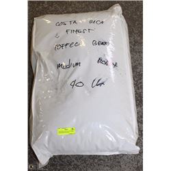 COSTA RICA 40LB BAG OF COFFEE BEANS MEDIUM ROAST.