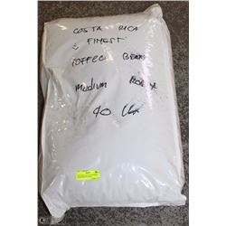 COSTA RICA 40LB BAG OF COFFEE BEANS MEDIUM ROAST.