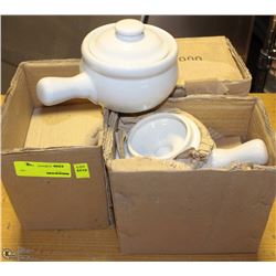 3 BOXES OF WHITE FRENCH ONION SOUP BOWLS