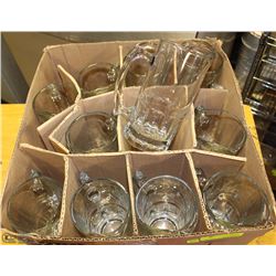 CASE OF ONE DOZ 1 LITRE GLASS PITCHERS