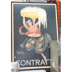 LARGE PRINT OF CONTRATTO - WOMAN WITH CHAMPAGNE