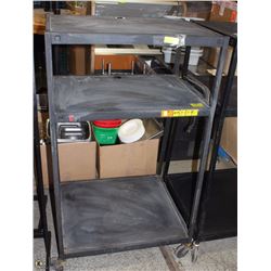 ROLLING 3 SHELF ELECTRICAL CART 32 X 22 X 54