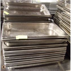 LOT OF 25 STAINLESS SHALLOW FULL INSERTS