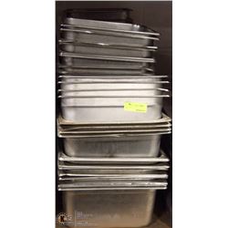 LOT OF 25 PLUS STAINLESS INSERTS OF VARIOUS SIZES