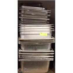 LOT OF 25 PLUS STAINLESS INSERTS OF VARIOUS SIZES
