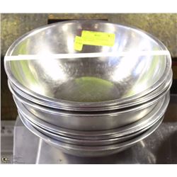 BUNDLE OF 10 - 10" STAINLESS STEEL BOWLS