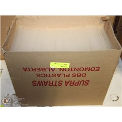 CASE OF CLEAR 8" FAT STRAWS - AS THEY COME