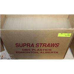 CASE OF CLEAR 4" FAT STRAWS - AS THEY COME