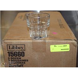CASE OF 3 DOZEN JUICE GLASSES