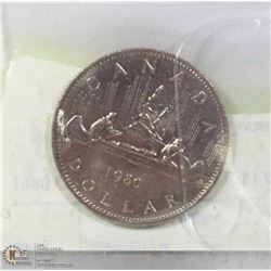 1980 CANADIAN $1.00 COIN.