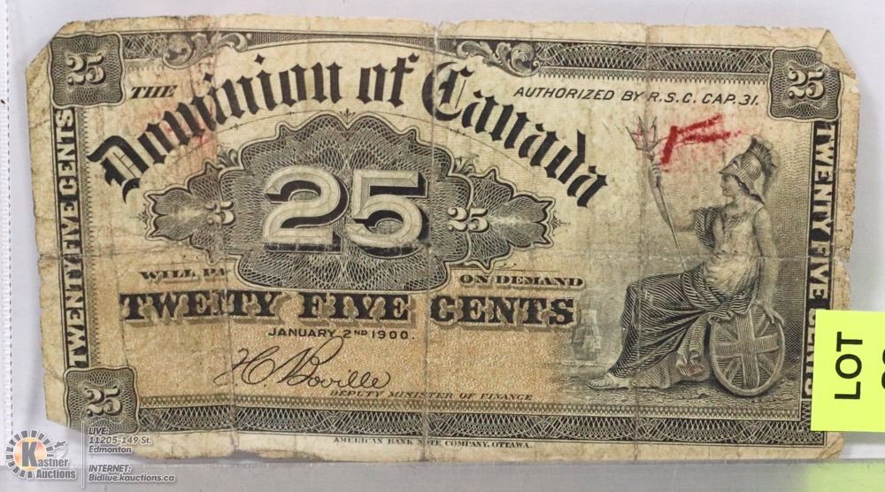 1900 CANADIAN SHINPLASTER.