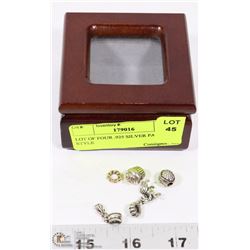 LOT OF FOUR .925 SILVER PANDORA STYLE