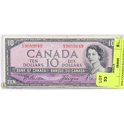 1954 CANADIAN $10.00 DEVILS FACE BILL.