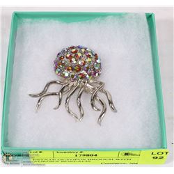ESTATE OCTOPUS BROOCH WITH AURORA BOREALIS
