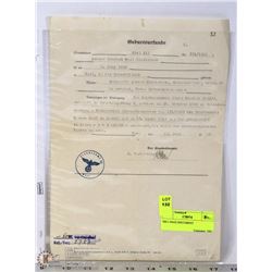 NH-1 NAZI DOCUMENT