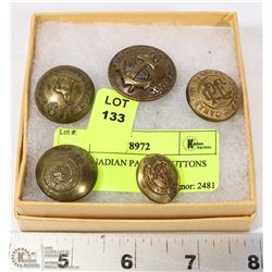 OT-5 CANADIAN PACIFIC BUTTONS