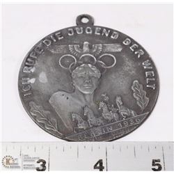 GERMAN OLYMPIC MEDAL 1936 SILVER REPLICA