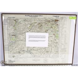 MNI- 1943 GERMAN WWII TACTICAL MAP SHOWING GRAVEL