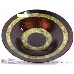 RED AND GOLD DECORATIVE BOWL