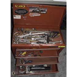 ESTATE WATERLOD SHOP SERIES 5 DRAWER RED METAL