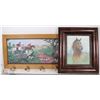 Image 1 : 2 HORSE PICTURES , 1 WITH COAT HOOKS WOODEN AND