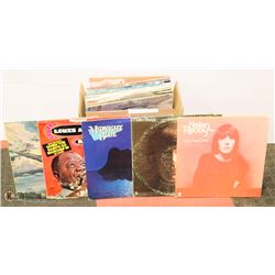 BOX OF RECORD LPS INCL OLIVIA NEWTON JOHN, SEALS &