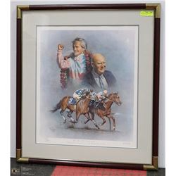 FRED STONE THE SHORT & BALD EAGLE PRINT W/COA