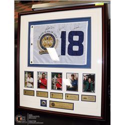 GRAND SLAM OF GOLF 2006 SIGNED FLAG INCL TIGER