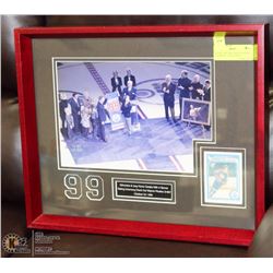 WAYNE GRETZKY JERSEY RAISING CEREMONY SIGNED PRINT