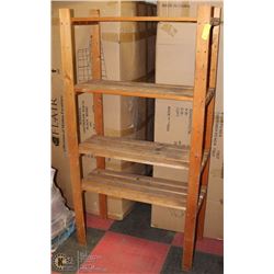 4 SHELF WOOD STORAGE SHELF