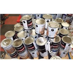 PALLET OF ASSORTED MOSTLY INTERIOR PAINTS