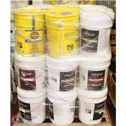 PALLET OF 5 GALLONS OF ASSORTED  PAINT AND STAIN