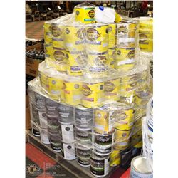 EXTRA LARGE PALLET OF NEW STAIN PAINTS  & MORE