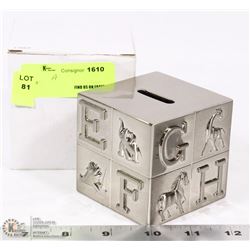 CHILDRENS BLOCKS MINI BANK