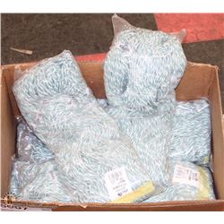 LOT OF 9 NEW SIZE LARGE MOP HEADS (MOP HEADS ONLY)