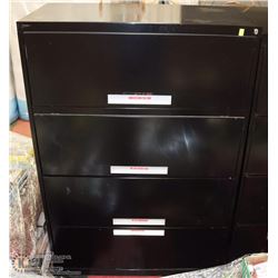 BLACK 4 DRAWER FILING CABINET