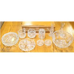 ESTATE 10 PC CRYSTAL AND GLASS COLLECTION