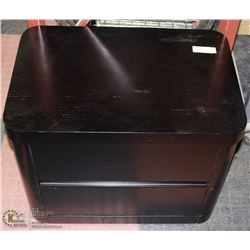 BLACK SHOWHOME 2 DRAWER NIGHT STAND